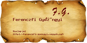 Ferenczfi Gyöngyi névjegykártya