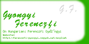 gyongyi ferenczfi business card